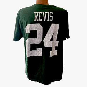 Nike NFL NY Jets darrelle Revis T-shirt Green White XL football new york
